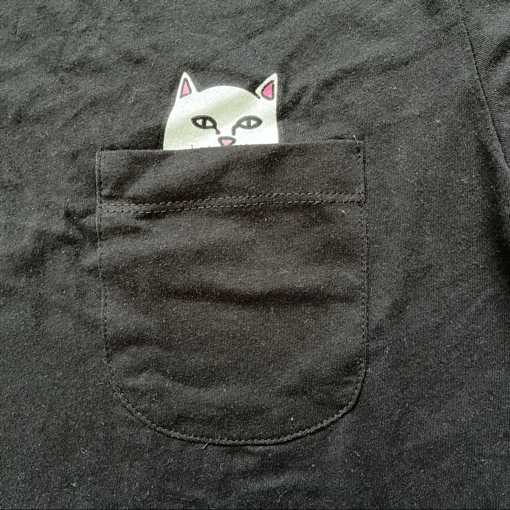 NEW RIPNDIP LORD NERMAL BLACK L/S POCKET TEE - Picture 5 of 11